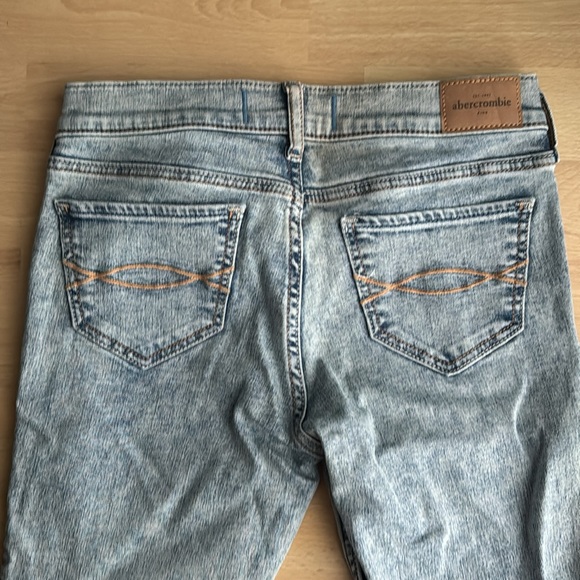 Vintage Abercrombie Girls Acid Wash Skinny Jeans 16 - Picture 2 of 4